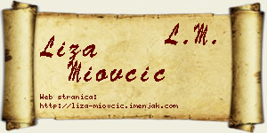 Liza Miovčić vizit kartica